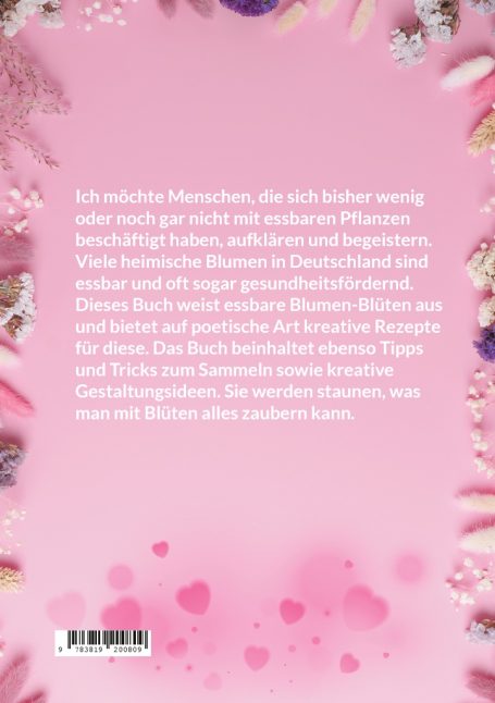 Essbare Blüten Cover Rückseite